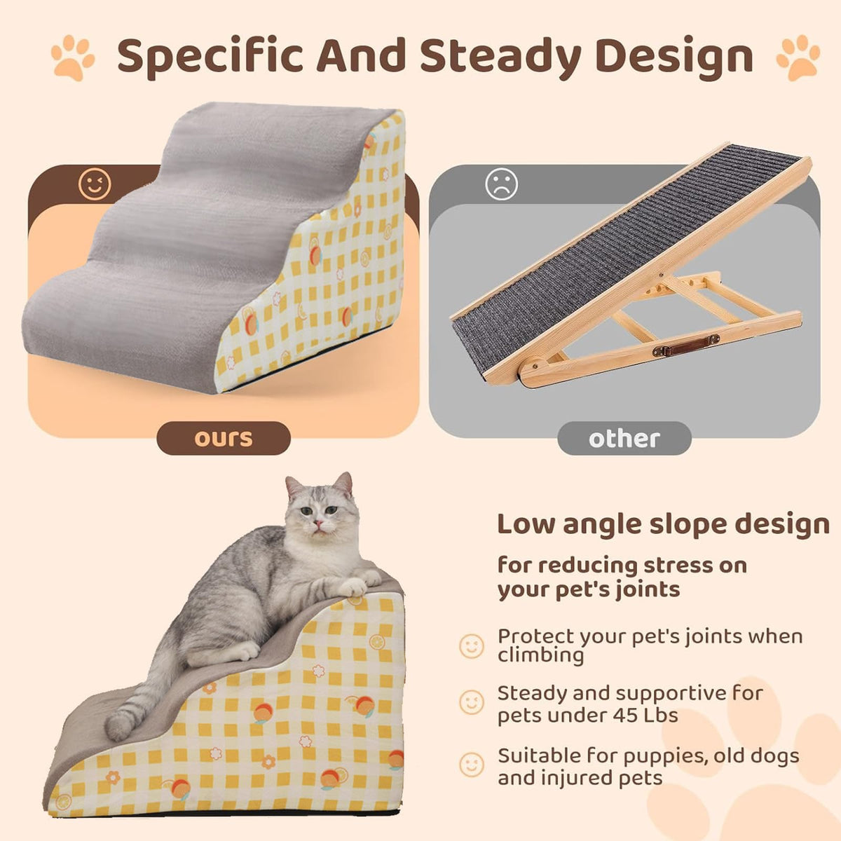 3 Step Foam Pet Stairs U434212