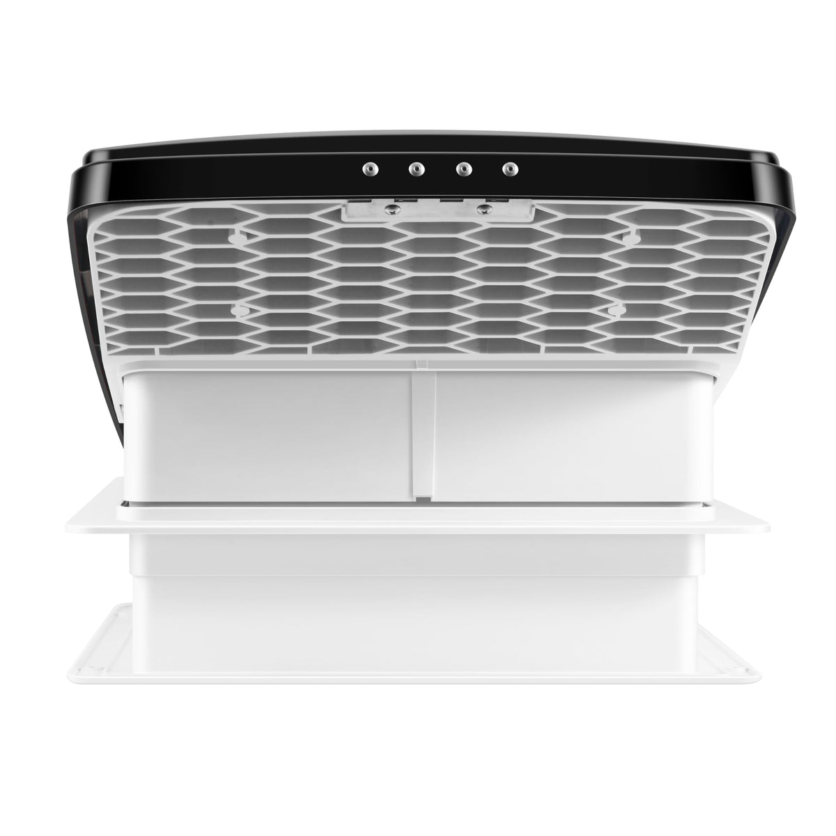 RV Roof Vent Fan 6-Speed Reversible 12V Smoked 14" x 14" V81054