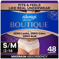 Incontinence and Postpartum Underwear for Women, Maximum Protection, Small/Medium, 48 Count W888013