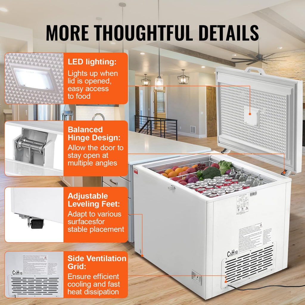 12.8 Cu.ft Chest Freezer with 4 Removable Baskets X51980