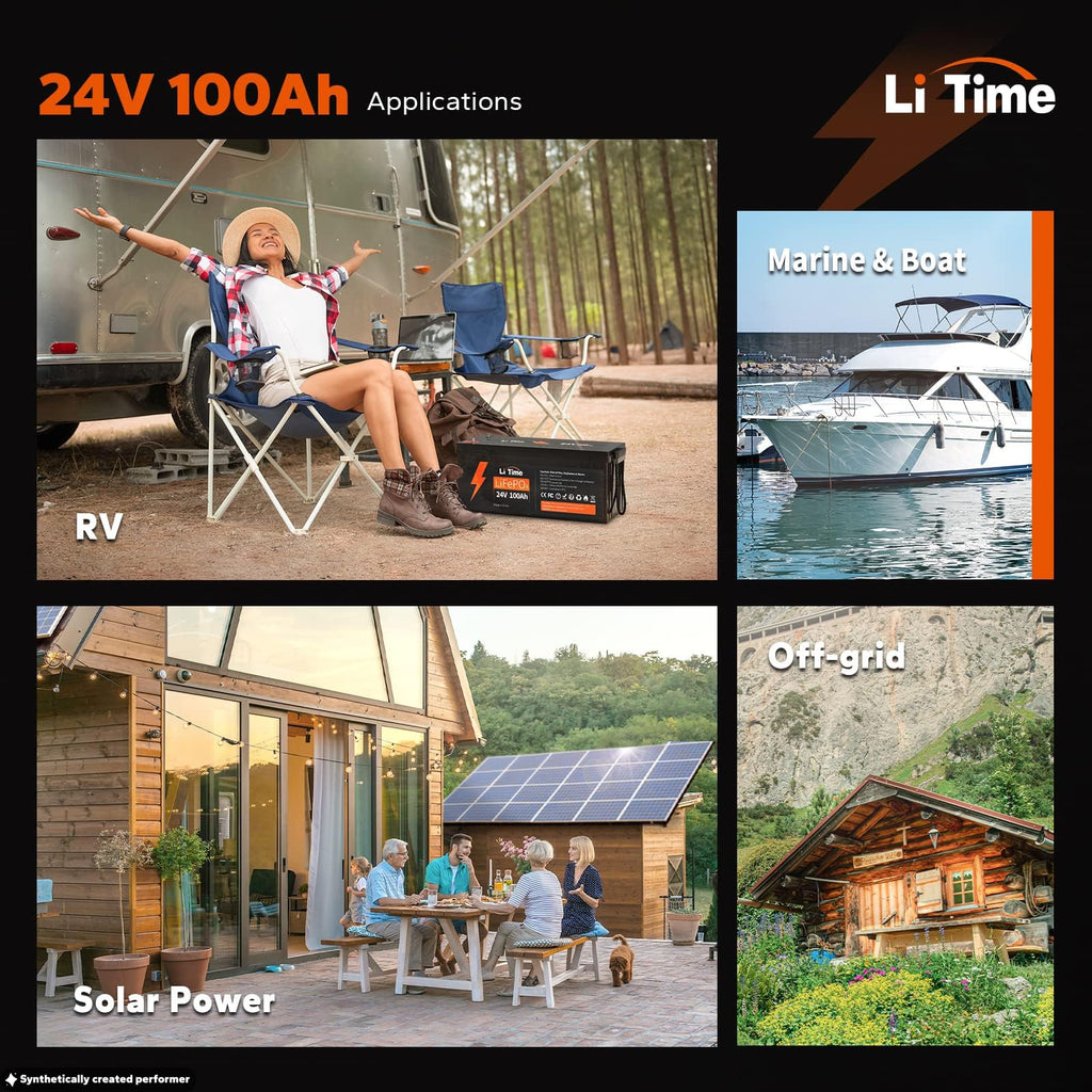 24V 100Ah LiFePO4 Lithium Battery P19730