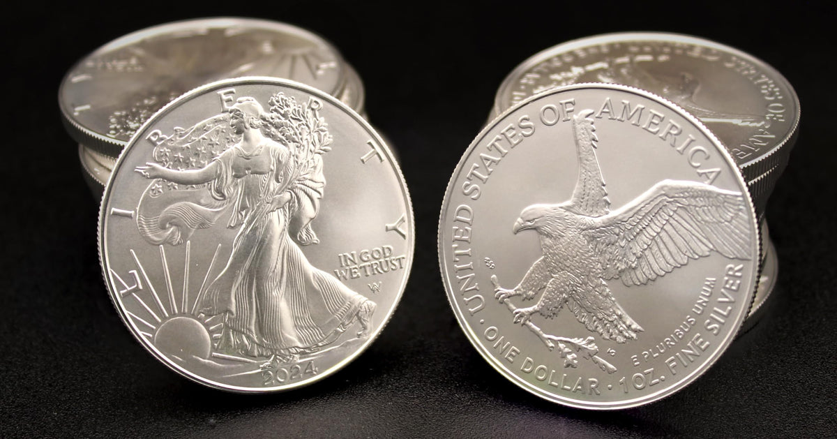 10 1 oz American Silver Eagles Coins O156