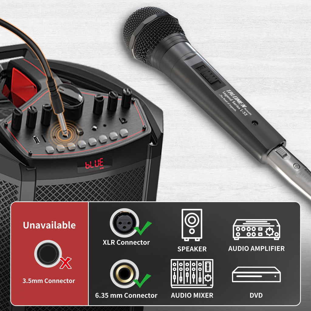 Wired Dynamic Vocal Microphone with XLR Cable H351120
