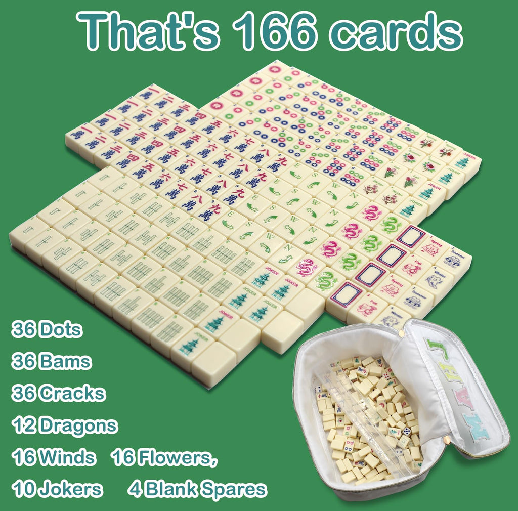 Mini Mahjong Set with 166 White Tiles N41330