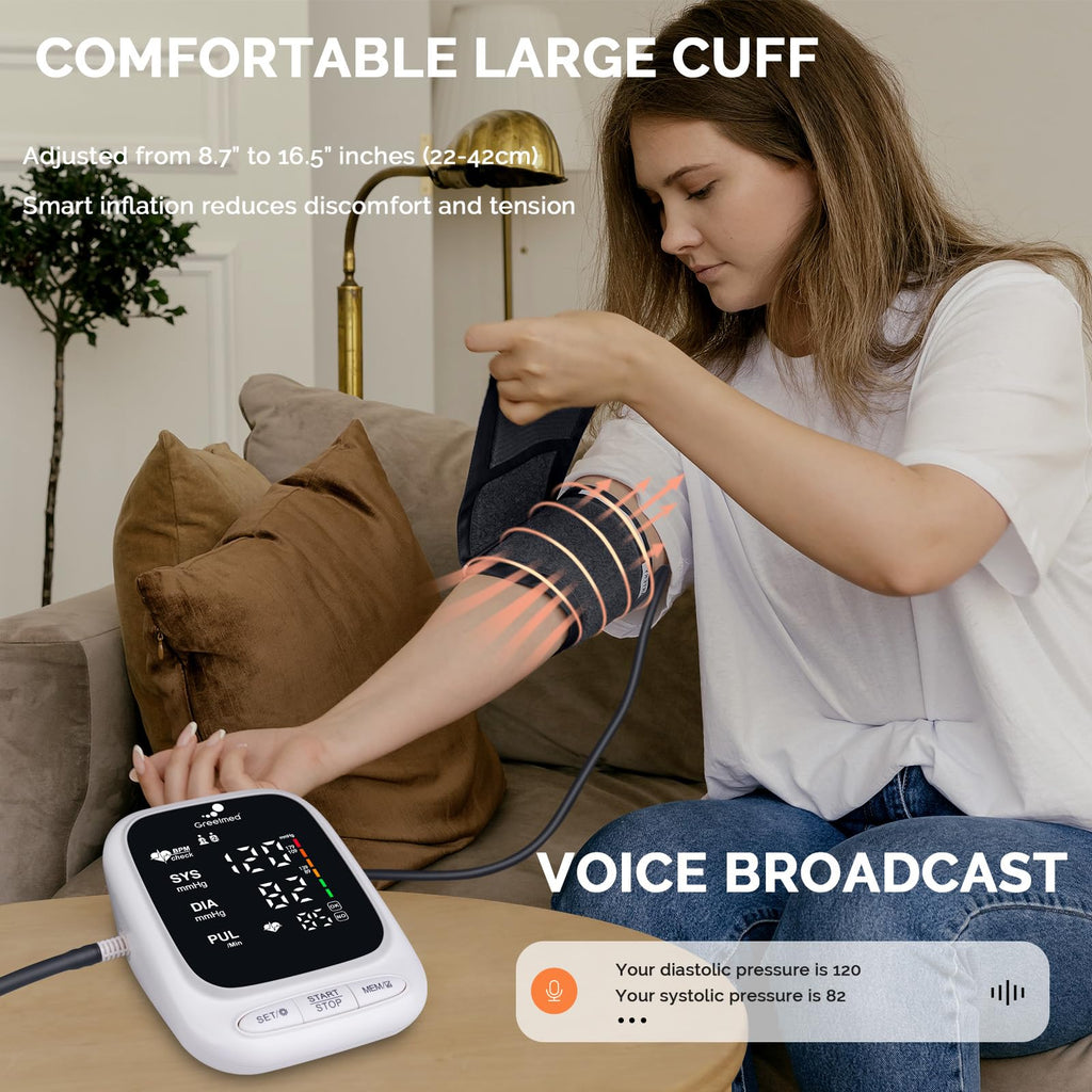 Automatic Upper Arm Blood Pressure Monitor with Adjustable 8.7"-16.5" Cuff I595238