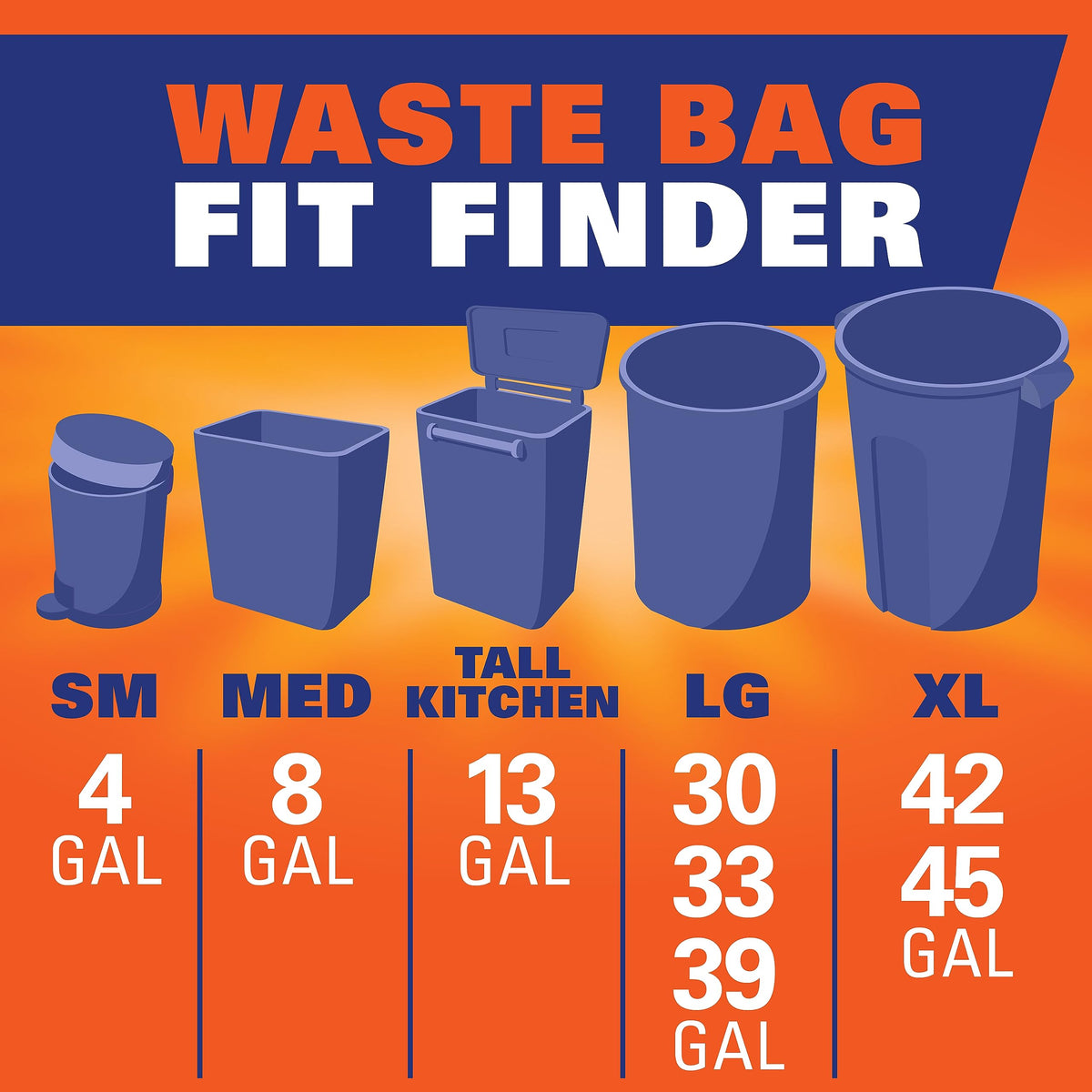 13 Gal White Unscented Kitchen Trash Bags K40079
