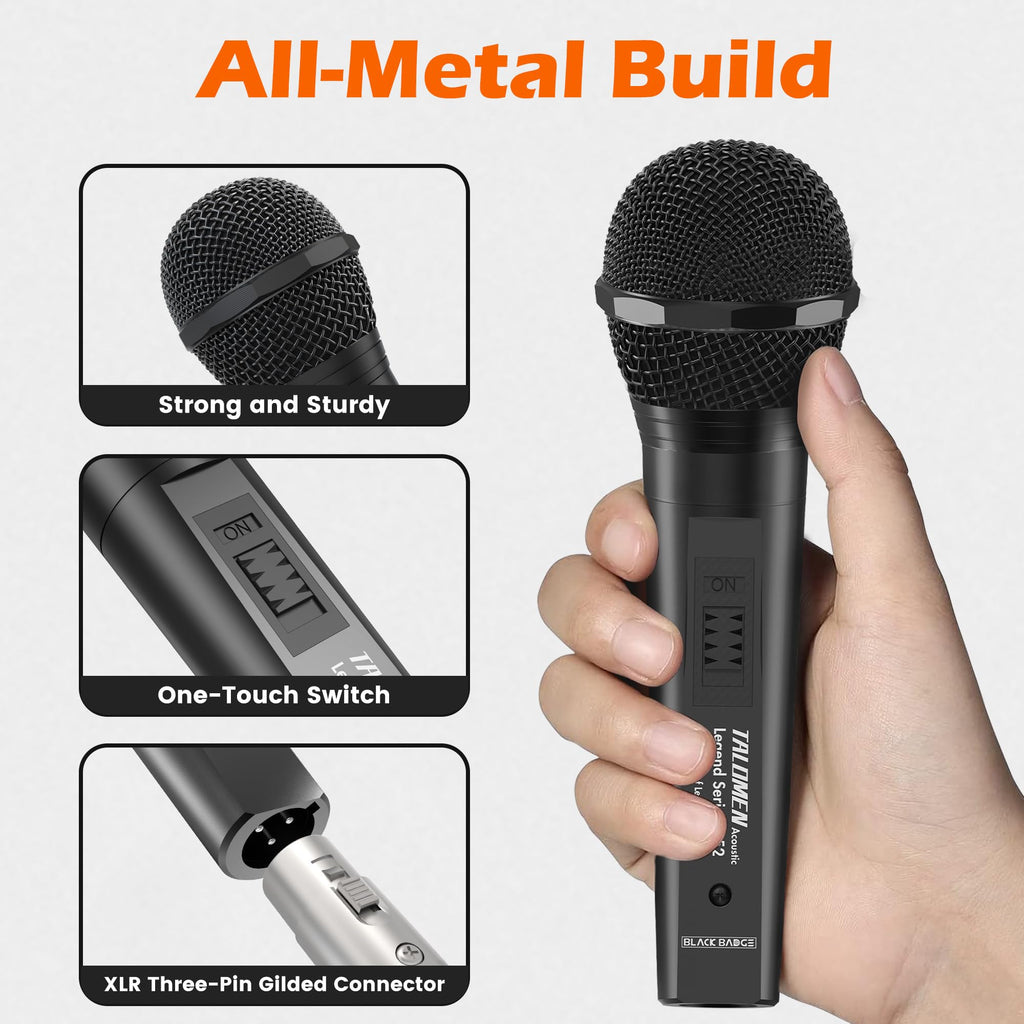 Wired Dynamic Vocal Microphone with XLR Cable H351120