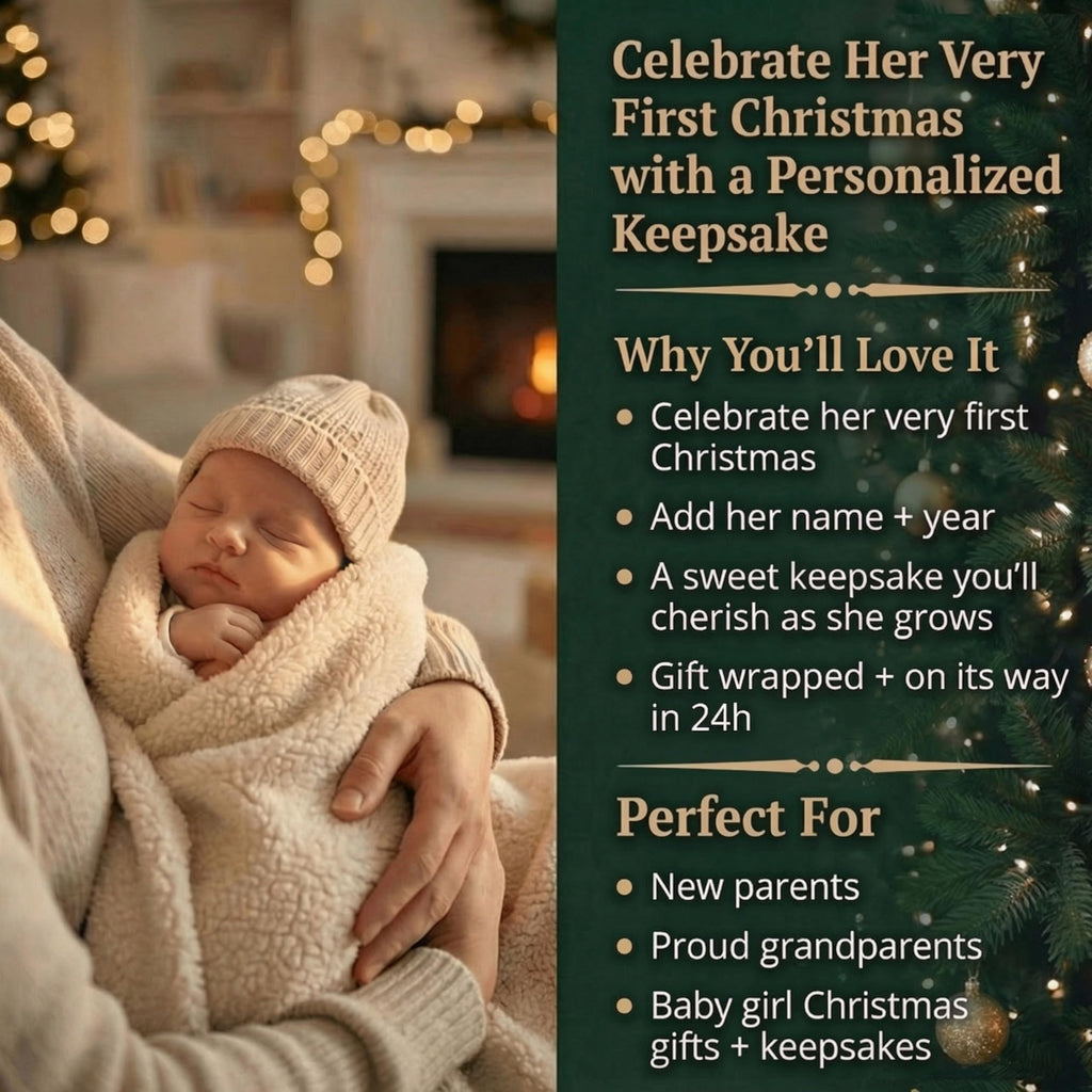 Pink Teddy Baby's First Christmas Ornament 2026 I997017