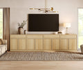 Oak TV Stand with 8 Doors and Drawers W9591