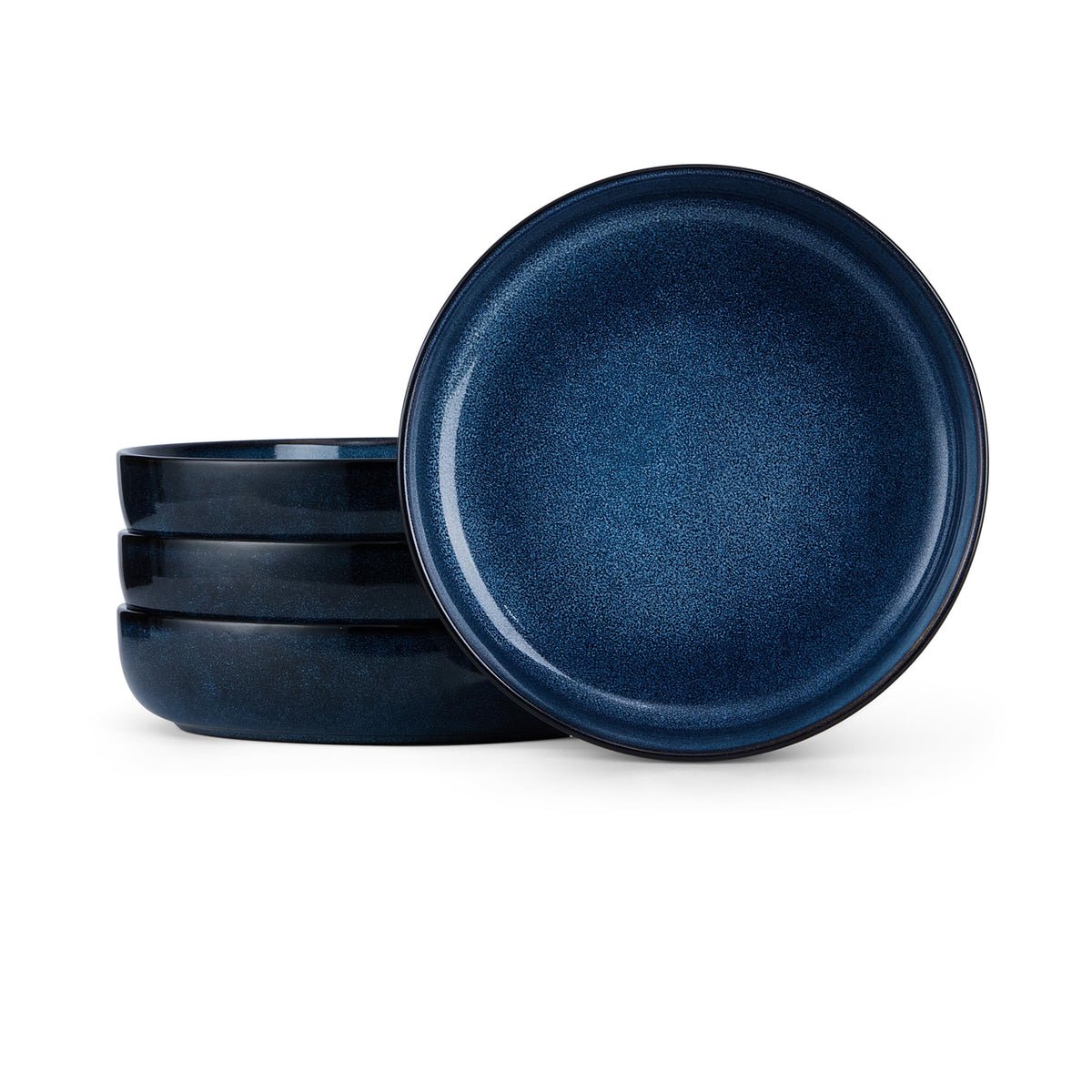 Blue Stoneware Pasta Bowls Set of 4 F77291