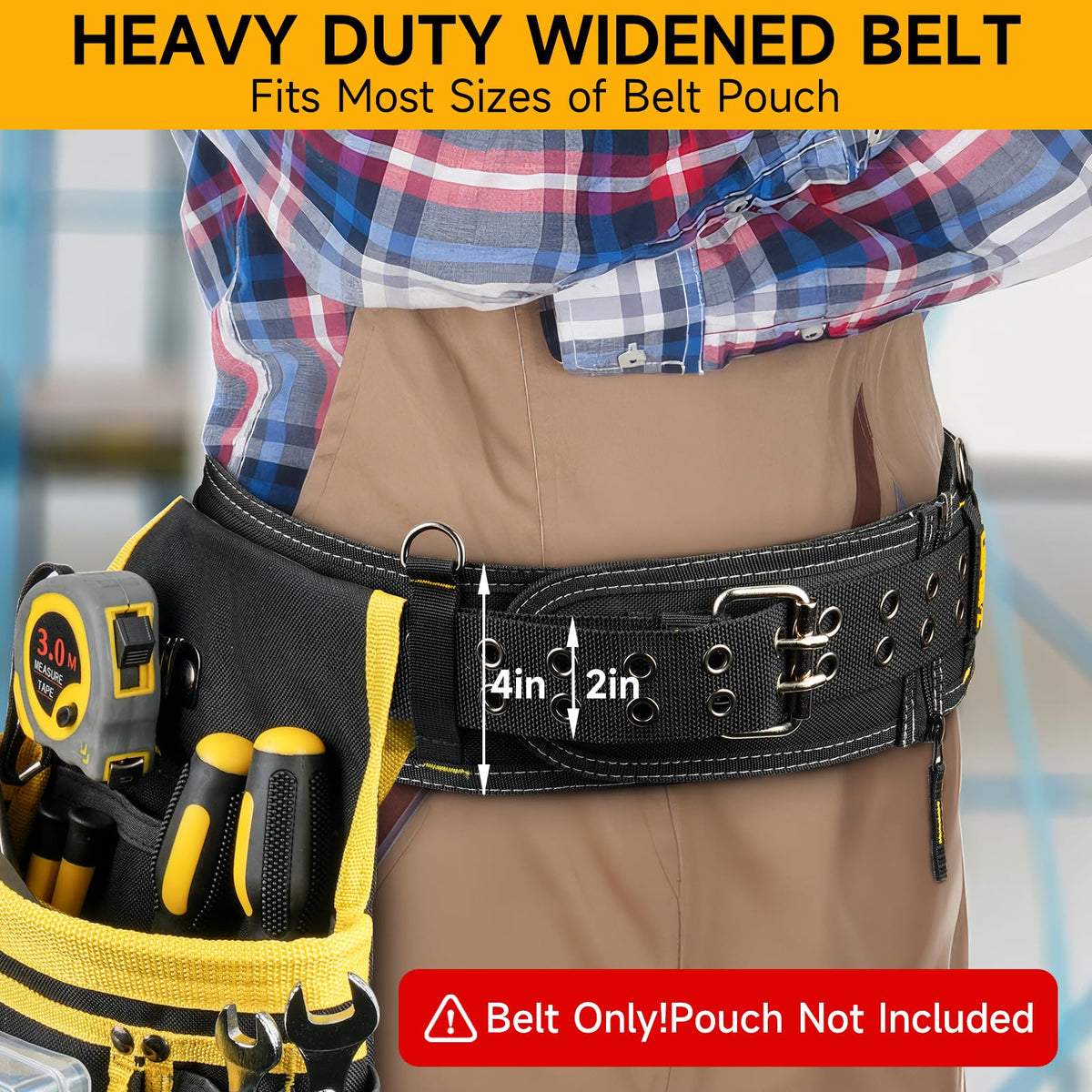 4-Inch Padded Heavy Duty Tool Belt with Suspenders Z29831