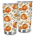 20 Oz Floral Pumpkin Tumbler with Lid Straw J368417