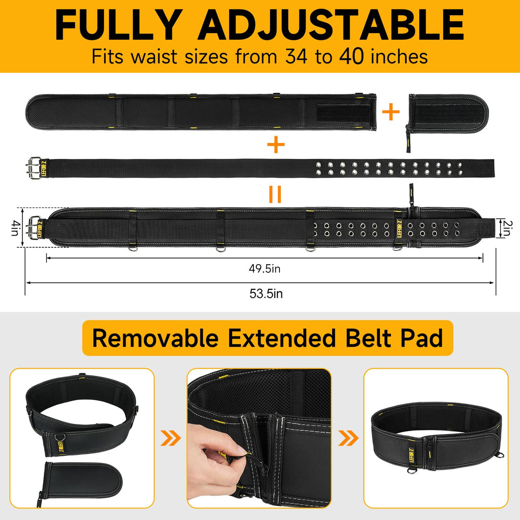 4-Inch Padded Heavy Duty Tool Belt with Suspenders Z29831