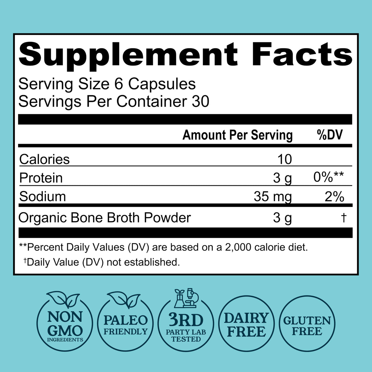 Bone Broth Capsules with Collagen, 180 Capsules Y497
