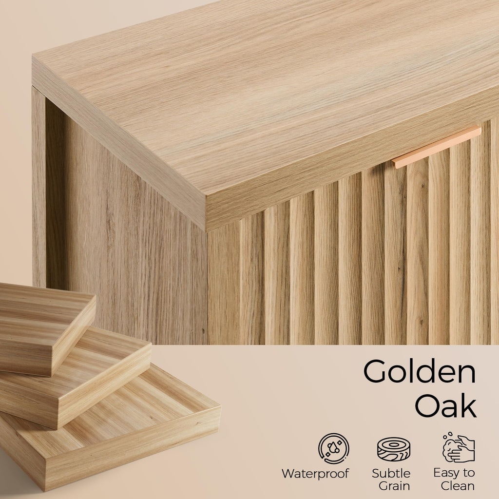56" Golden Oak Buffet Cabinet C2219