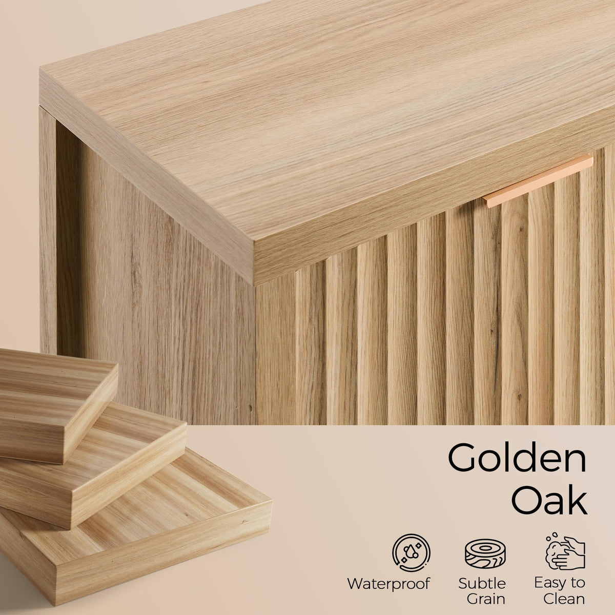 56" Golden Oak Buffet Cabinet C2219