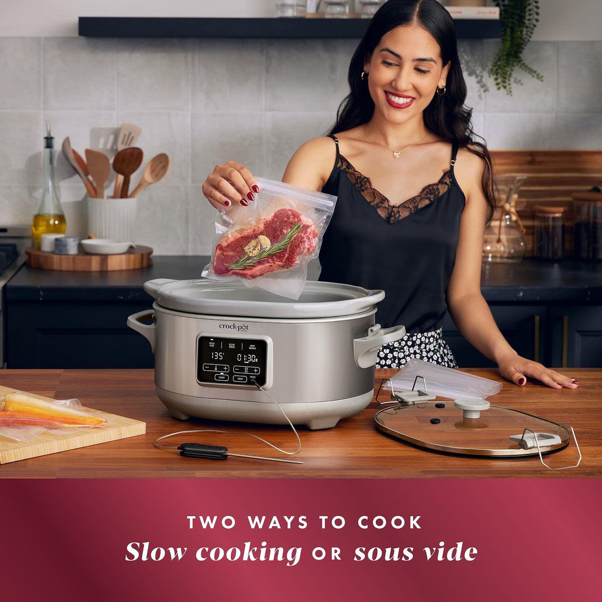 7-Quart Slow Cooker with Sous Vide Function Q802118