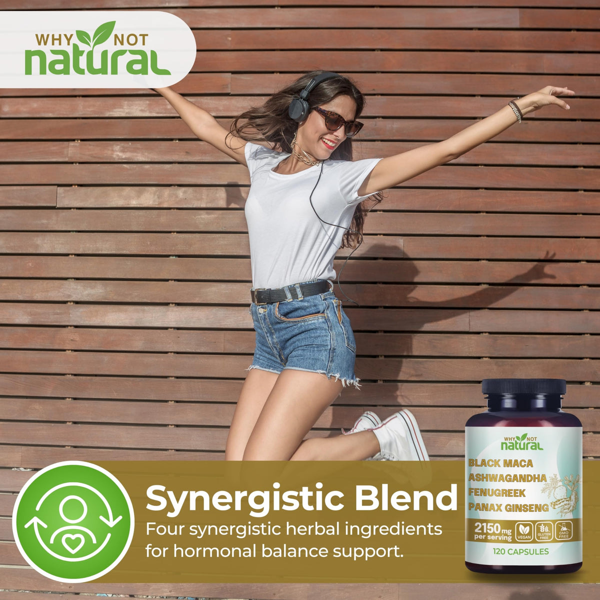 Organic Black Maca Root Ashwagandha Fenugreek Panax Ginseng Capsules Y99207