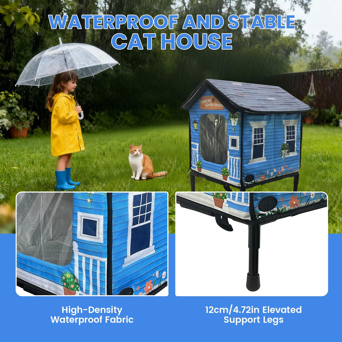 Heated Cat House with Dual Escape Doors L101690
