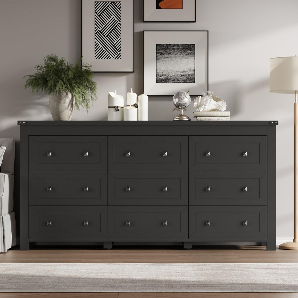 9 Drawer Wood Dresser Q9235