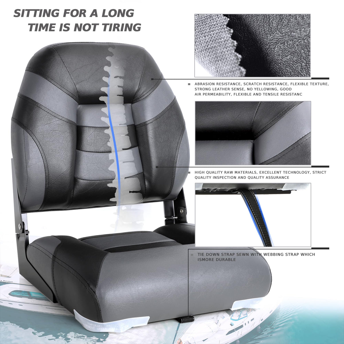 Low Back Folding Boat Seat 2 Pack O20543