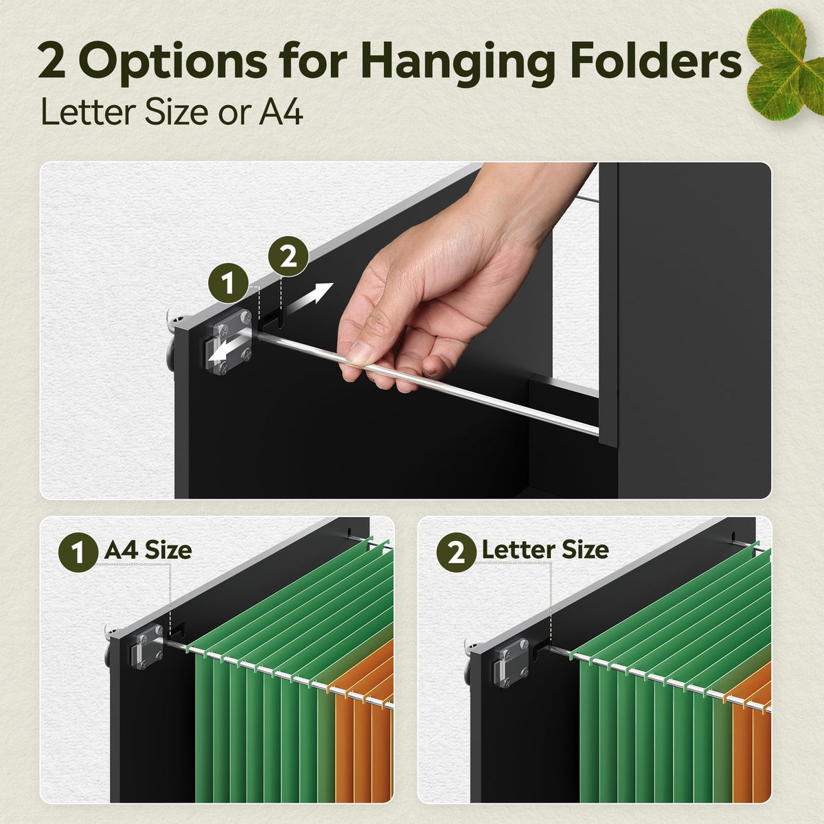 3 Drawer Wood File Cabinet with Lock V33998