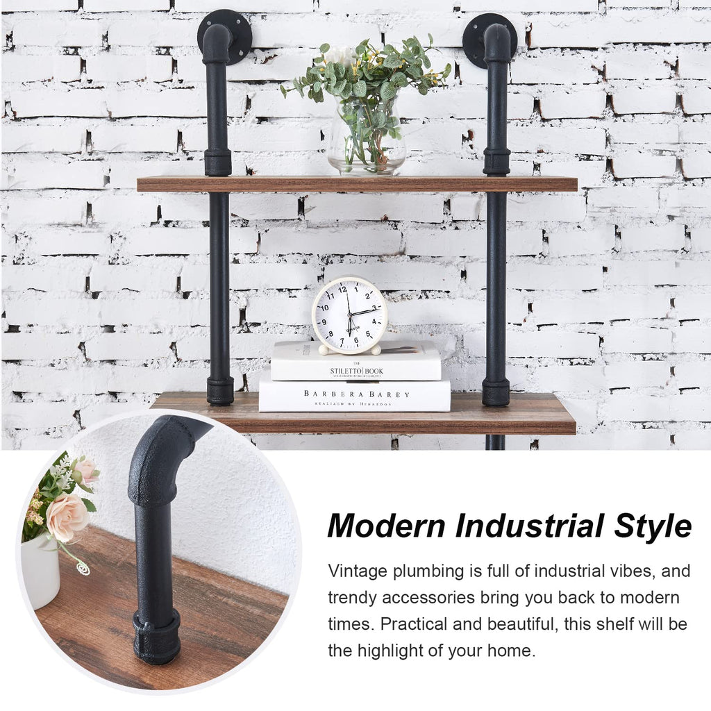 6 Tier Industrial Pipe Bookshelf N7060