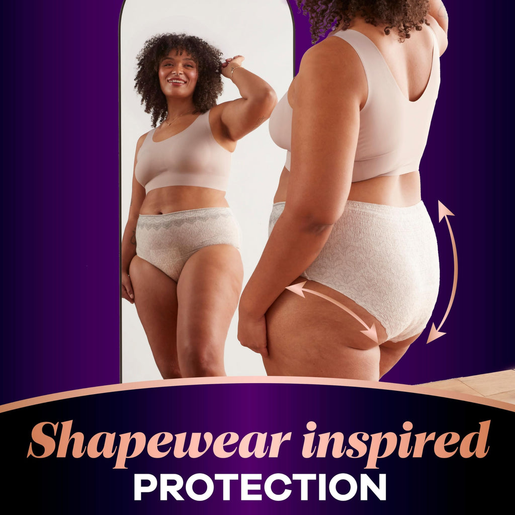 Incontinence and Postpartum Underwear for Women, Maximum Protection, Small/Medium, 48 Count W888013