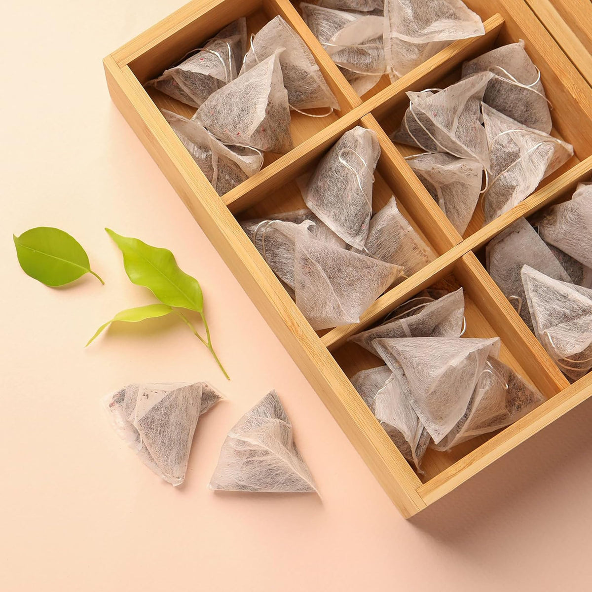 Bamboo Wood Tea Organizer Box 6-Slot G139670
