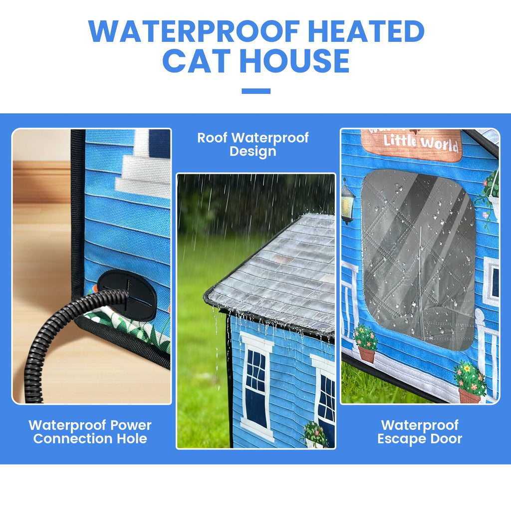 Heated Cat House with Dual Escape Doors L101690
