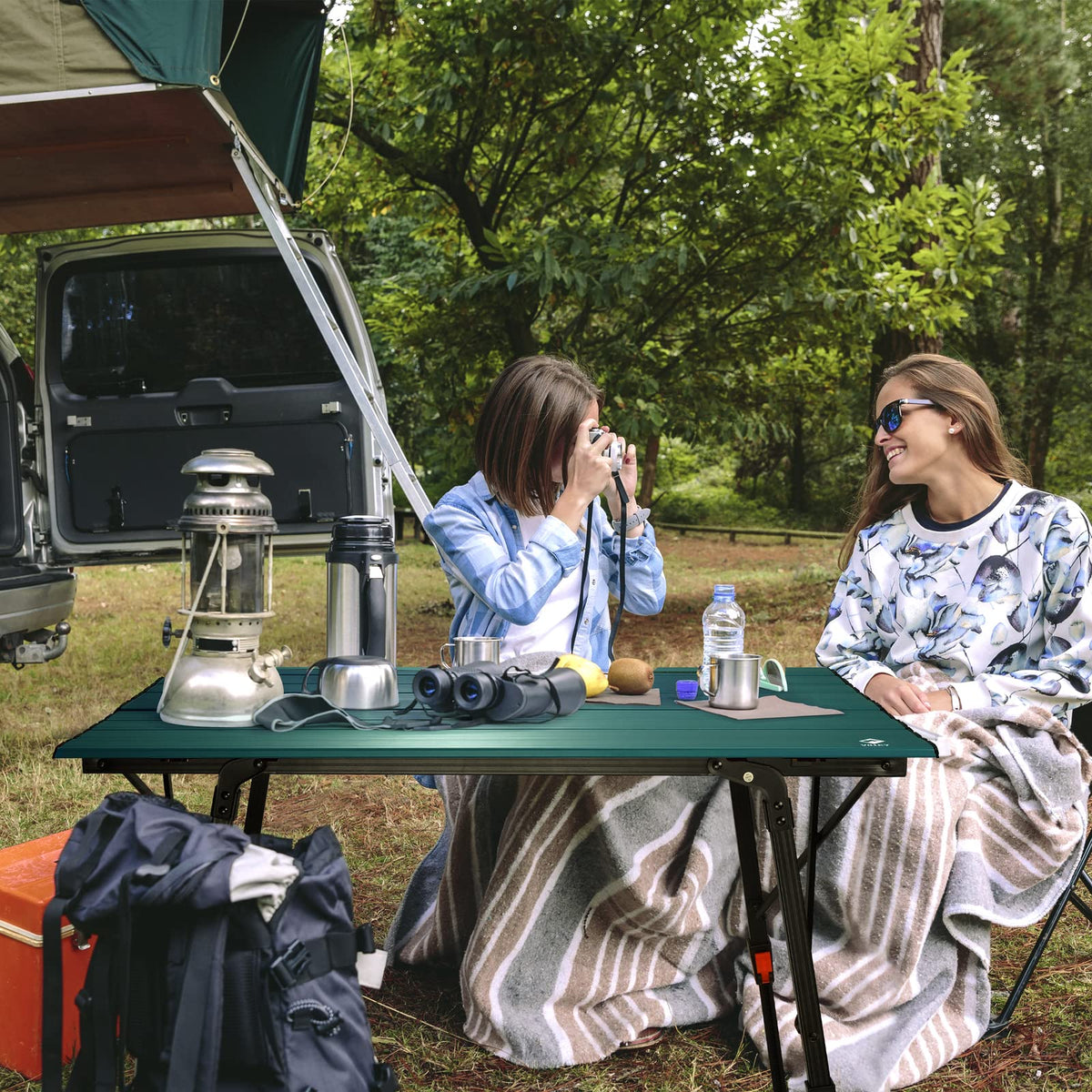 Portable Aluminum Camping Table with Adjustable Legs Z170