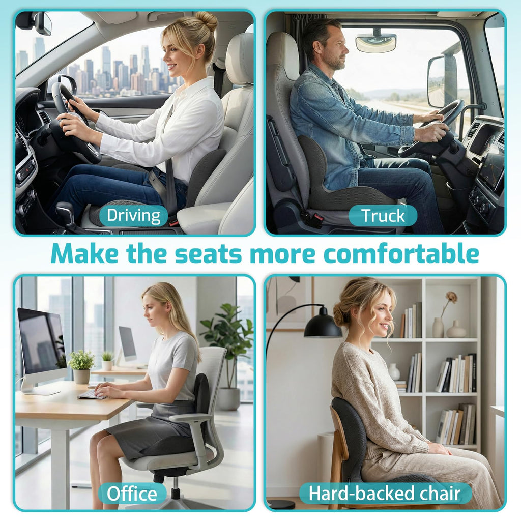 Ergonomic Seat Cushion & Lumbar Support Pillow K18874