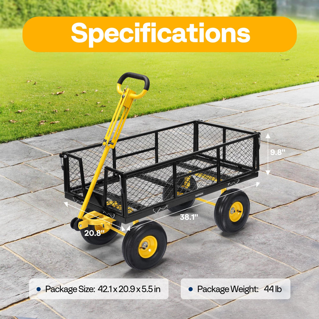 Steel Garden Cart 4.5 Cu Ft Utility Wagon H510