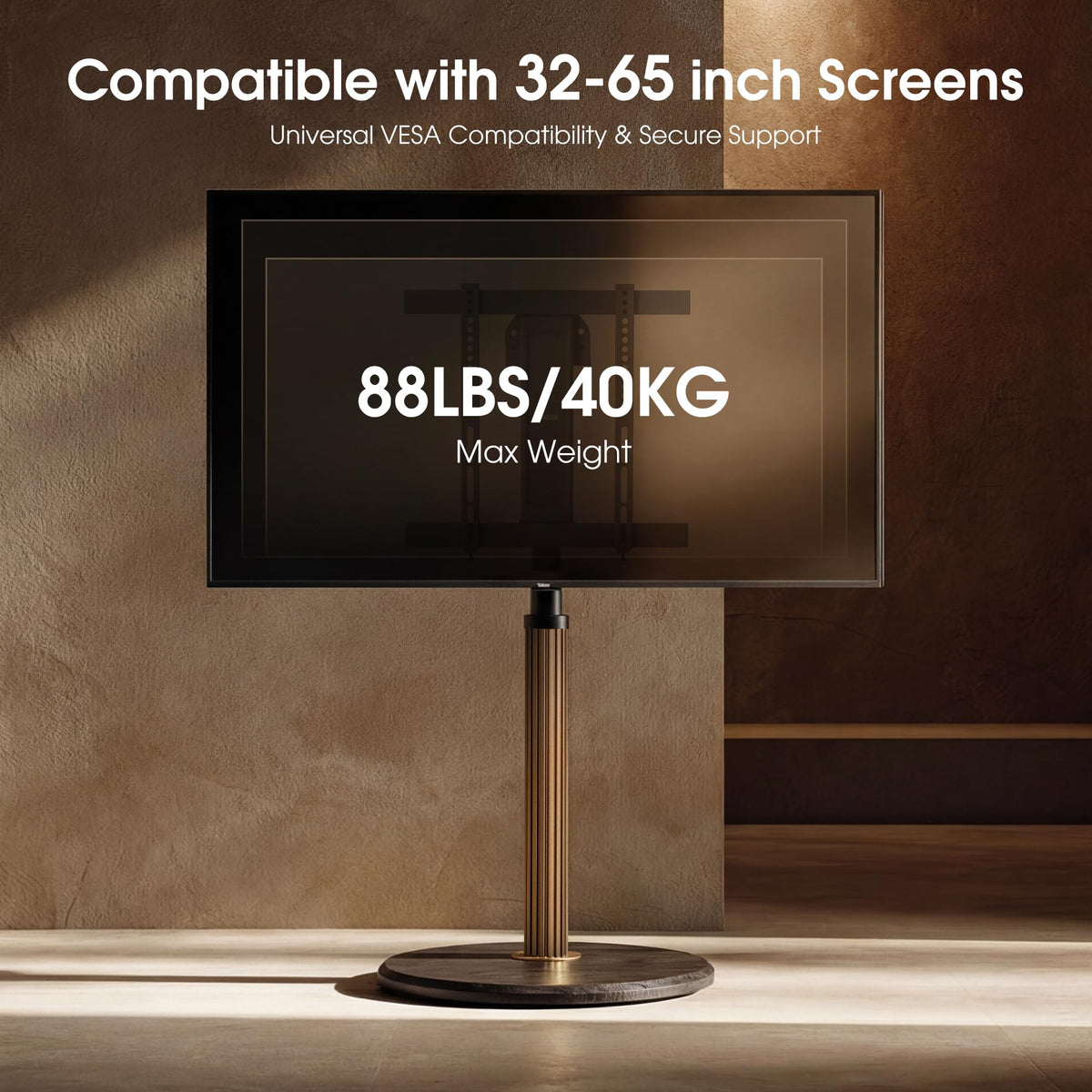Aluminum Rolling TV Stand for 32-65 inch TVs R2100