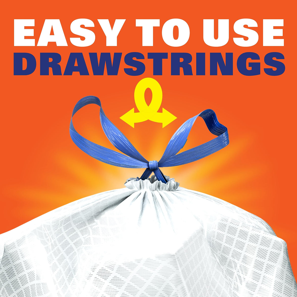 13 Gal White Unscented Kitchen Trash Bags K40079