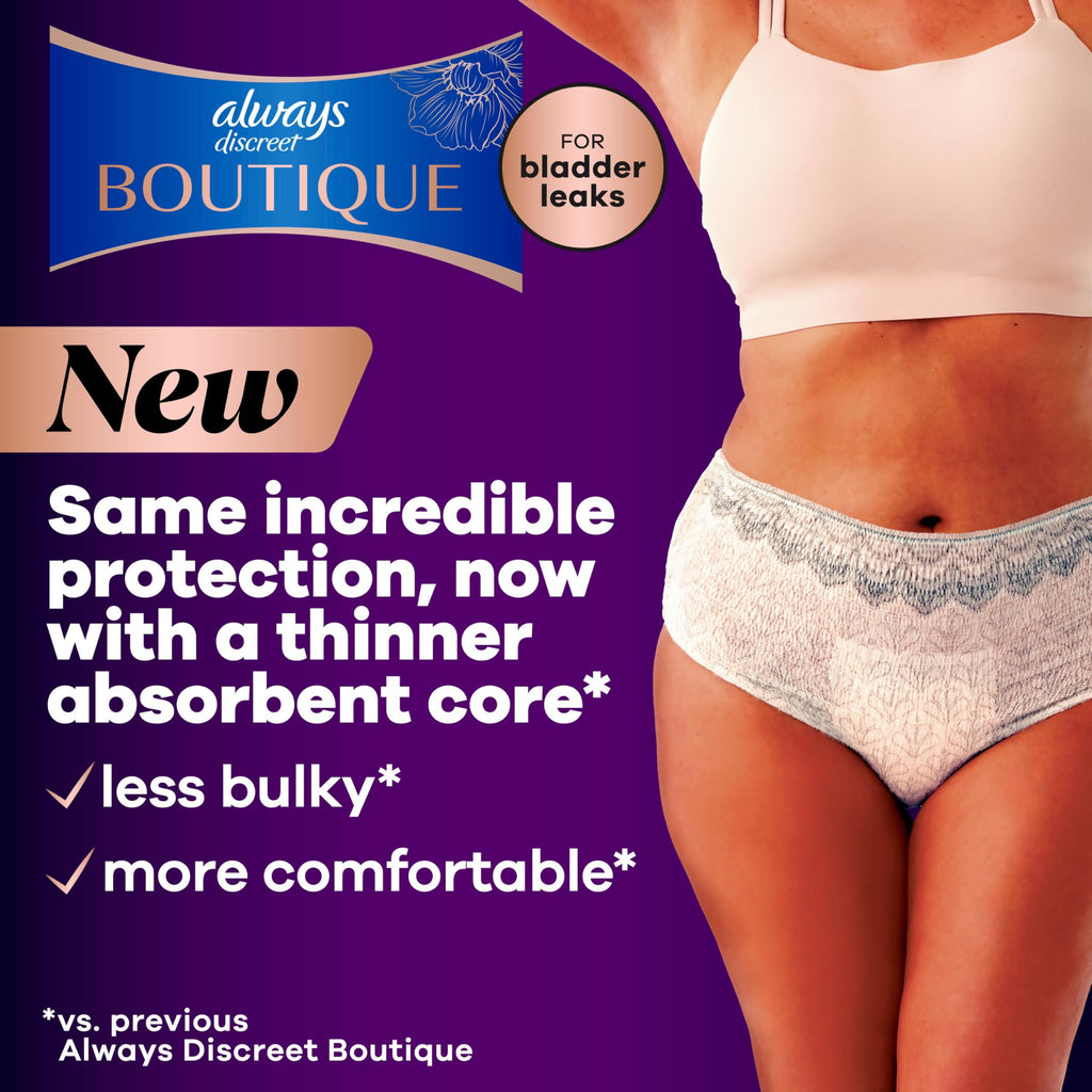 Incontinence and Postpartum Underwear for Women, Maximum Protection, Small/Medium, 48 Count W888013
