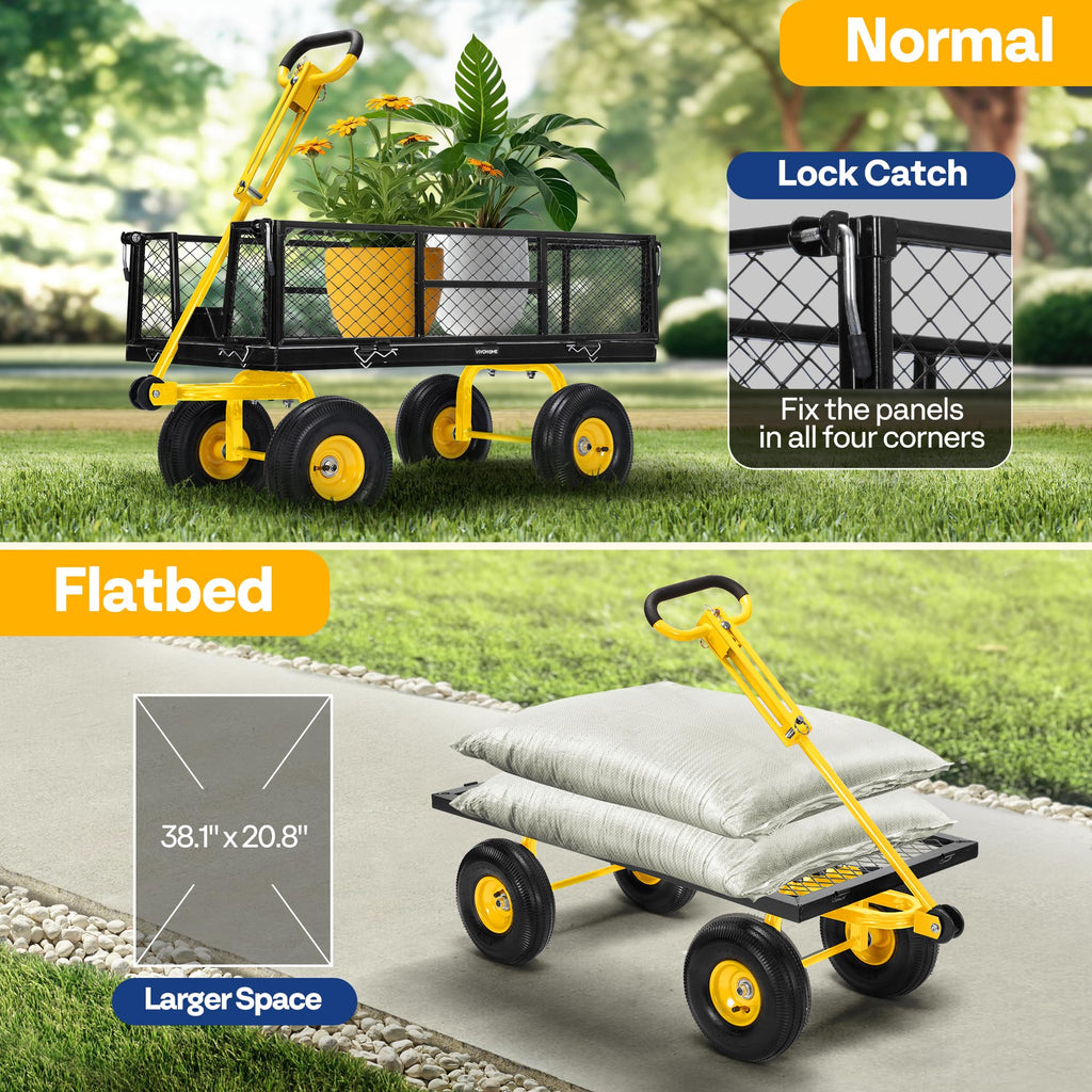 Steel Garden Cart 4.5 Cu Ft Utility Wagon H510