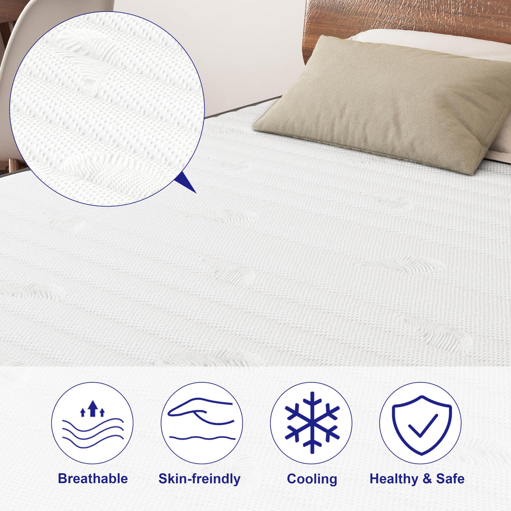 10 Inch Full Size Medium Firm Hybrid Mattress Z259156