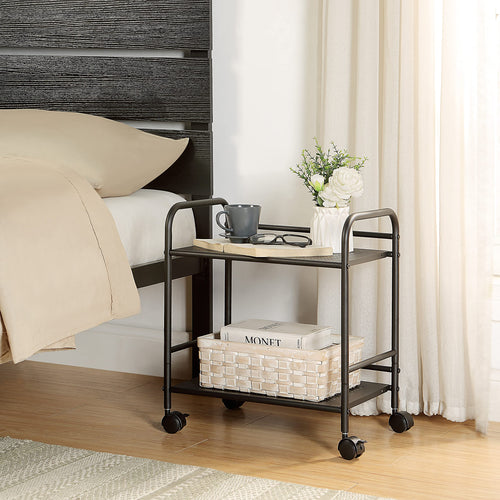 2-Tier Metal Rolling Utility Cart K75857