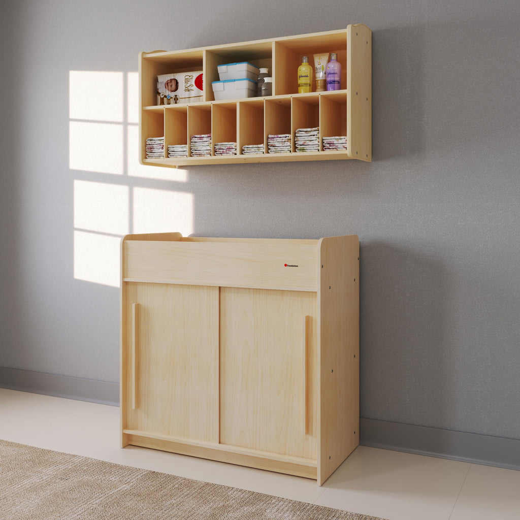 Daycare Changing Table with Built-in Shelving M300